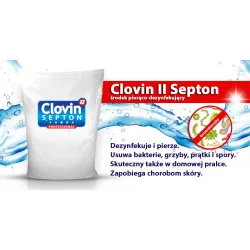 CLOVIN II SEPTON DEZYNFEKUJĄCY PROSZEK DO PRANIA, ZABIJA WIRUSY 15KG