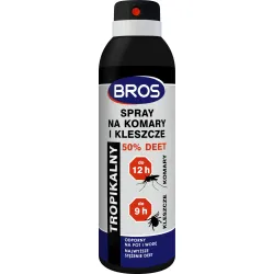 BROS SPRAY NA KOMARY I KLESZCZE 50% DEET 180ML!